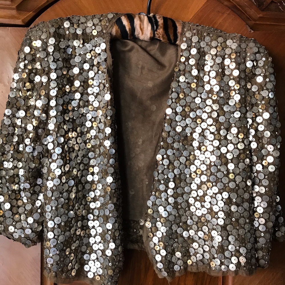 Easton Pearson designer sequined short jacket.